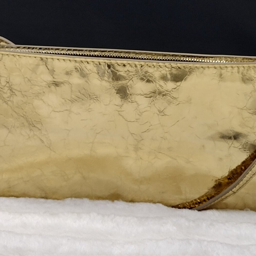 MADEWELL Metallic Gold Mini Sculptural Buckle Shoulder Bag - Picture 8 of 11